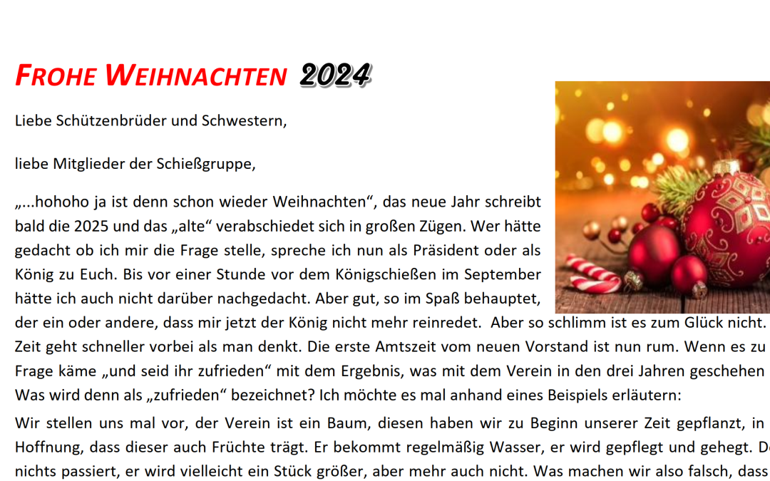 Weihnachtsgruß 2024