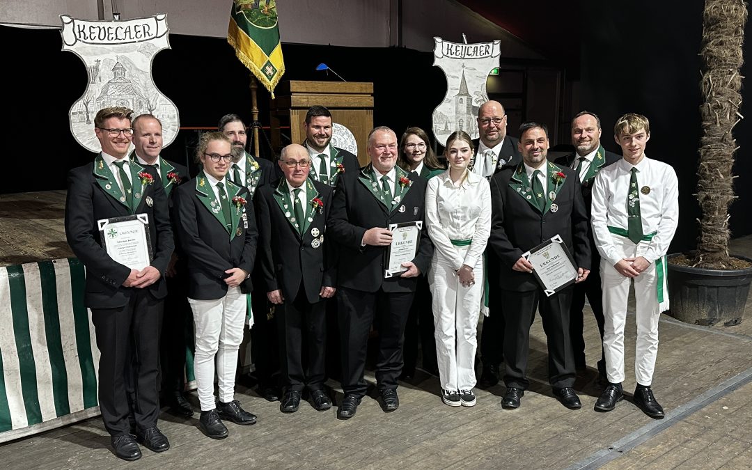 Ehrung von langjährigen und verdienten Mitgliedern anlässlich des Patronatsfest der St. Hubertusgilde Keylaer